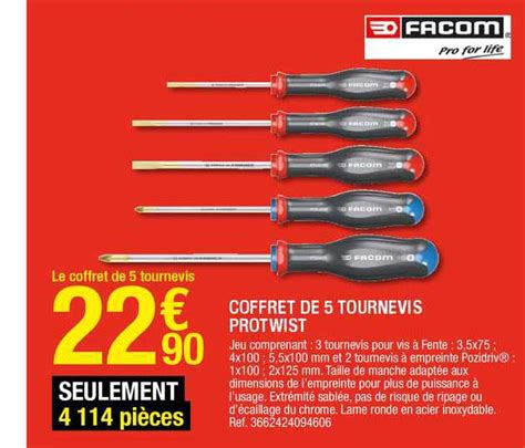 Promo Coffret De 8 Tournevis Protwist Facom chez Brico Dépôt