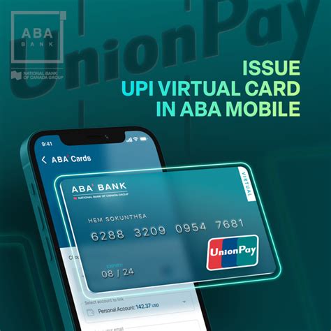 Unionpay Virtual Cards Are Available In Aba Mobile Aba Bank Cambodia