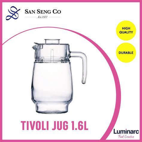 San Seng Luminarc Tivoli Jug L Juice Water Tea Beverage Pitcher Jug