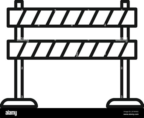 Road Barrier Icon Outline Style Stock Vector Image Art Alamy