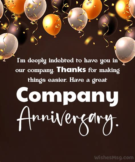 100 Company Anniversary Wishes And Messages Wishesmsg