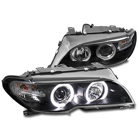 Amazon ZMAUTOPARTS LED Halo Ring Projector Headlights Black