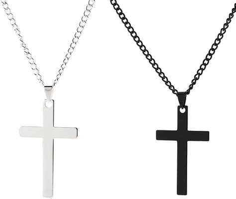 Zcsowe St Ck Kreuz Kette Herren Kette Mit Kreuz Anh Nger Kette