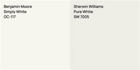 Benjamin Moore Simply White Vs Sherwin Williams Pure White Comparison