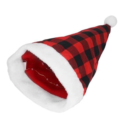 Tmishion Bonnet De Noel Lumi Re Led Chapeau Lumineux De Peluche De