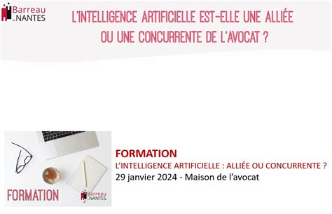 Intelligence Artificielle Alliée ou concurrente de l avocat