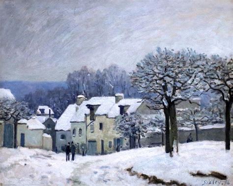 "La Place du Chenil à Marly, effet de neige" Alfred Sisley ...