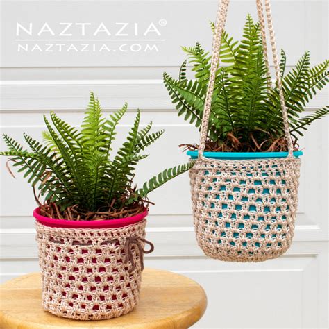 How To Crochet Plant Holder And Hanger Naztazia