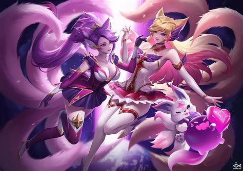 Star Guardian Ahri By Nickzombie Backgrounds Fan Art Hd Wallpaper