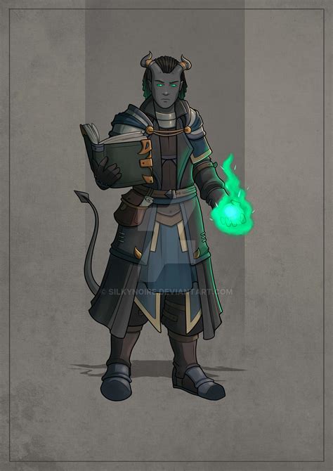 Yamino Tiefling Warlock By Silkynoire On Deviantart