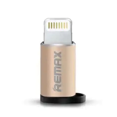 REMAX Visual RA USB2 Micro USB To Lightning Adapter For Apple GOLD