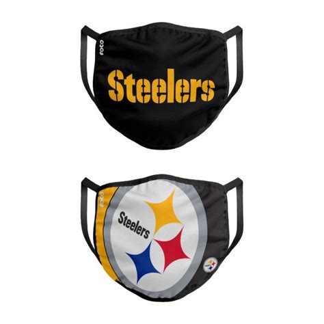 Pittsburgh Steelers Adult Face Coverings - 2 pack