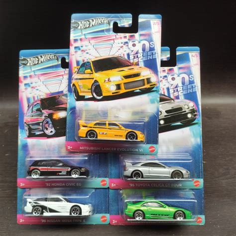 Jual Hot Wheels 90s Street Scene Series Civic Lancer Celica Nissan 180sx Kota Bekasi BC