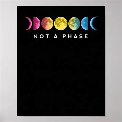 Not A Phase Moon Lgbt Gay Pride Pansexual Poster Zazzle