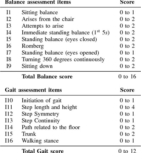 Tinetti Test And Score Sheet