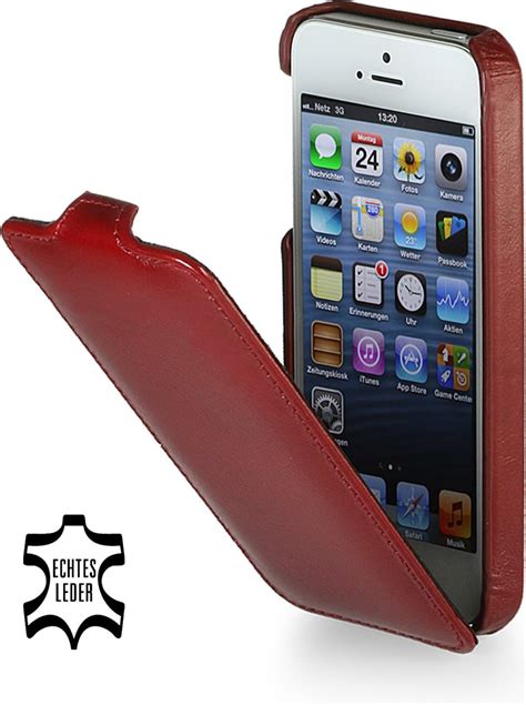 Stilgut Leather Vertical Flip Case Compatible With Iphone 55sse Burgundy Uk