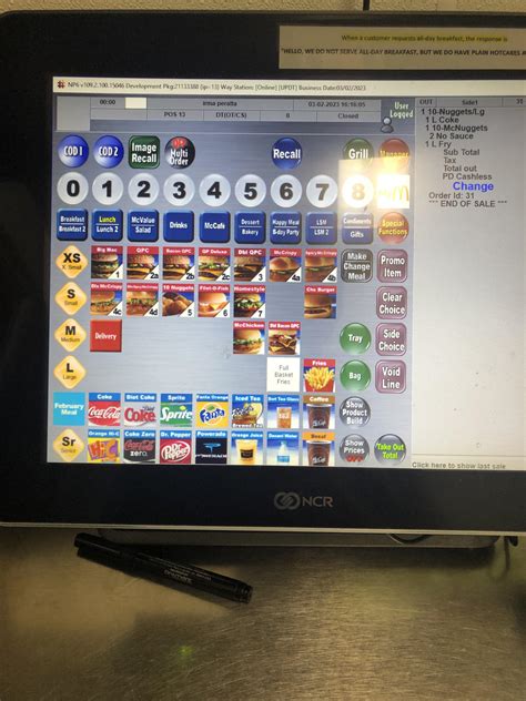 How do you change a drink? For example if there’s nuggets the sauce