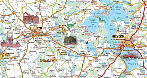 Warmia I Mazury Mapa Turystyczna Compass