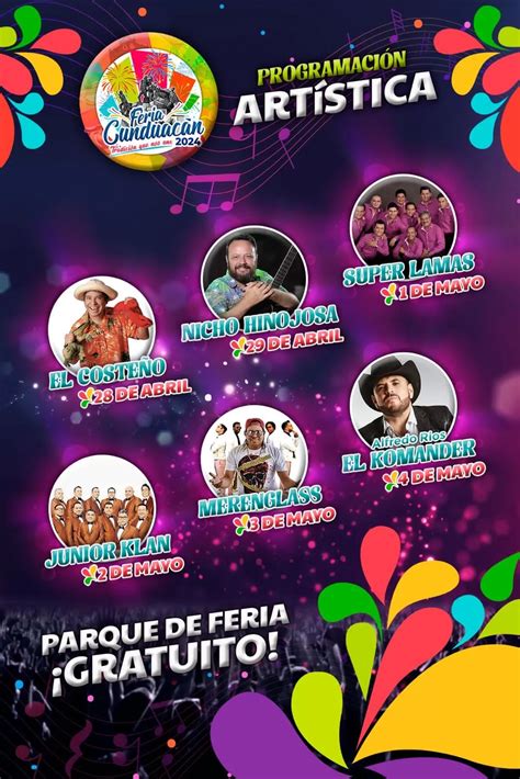 FERIA CUNDUACÁN 2024 Cartelera FERIAS Y CONCIERTOS EN MÉXICO