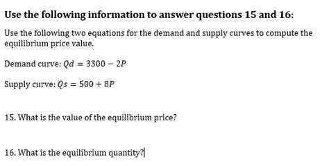 Answered Use The Following Two Equations For The Bartleby