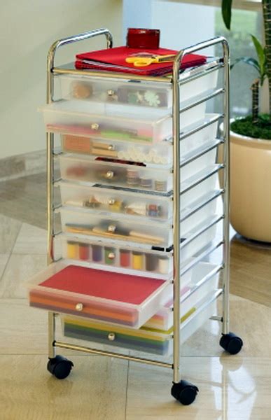 New Scrapbook Supplies Storage Cart Crafts And 12x12 Paper10 Drawer