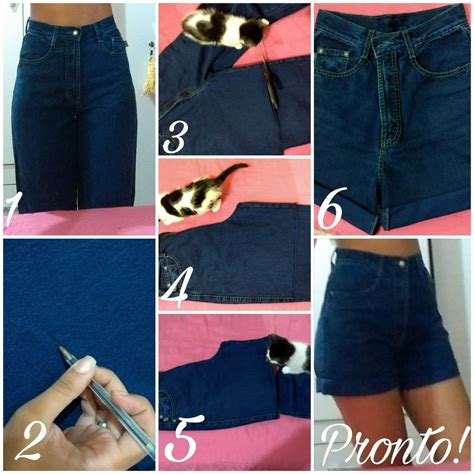 Diy Transformando Cal A Jeans Em Short Ateli Da Bruna