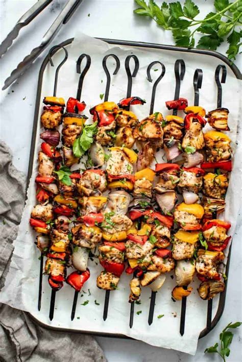 Baked Chicken Kabobs In The Oven The Dizzy Cook