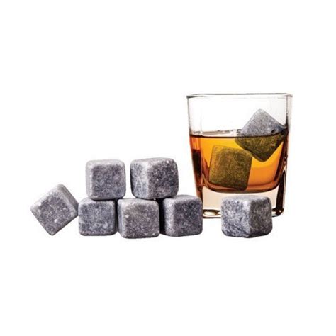 Кубики для охолодження напоїв Whiskey Stones 9шт. стеатитове каміння ...