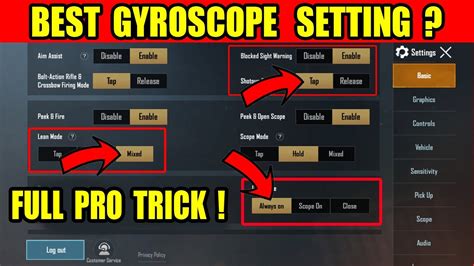 PUBG Mobile Best Gyroscope Pro Player Setting How To Use Gyroscope