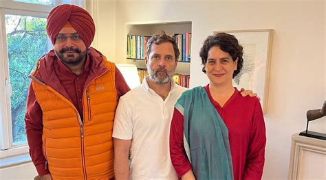 Navjot Singh Sidhu Meets Rahul Priyanka Says His ‘commitment For