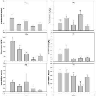 Concentrations Mg Kg Dry Weight Of Metals And Radiocesium Bq G In