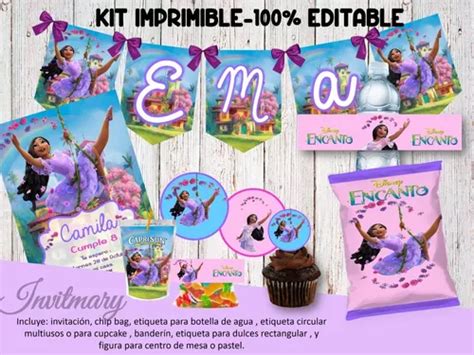 Kits Imprimible Isabela Encanto 100 Textos Editable Meses sin interés