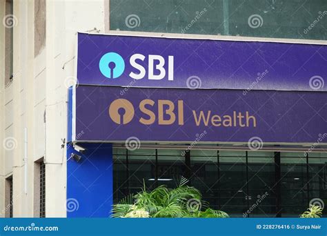 SBI Wealth Division Signage Outside Their Branch. Sign Board of State Bank of India. Logo of ...