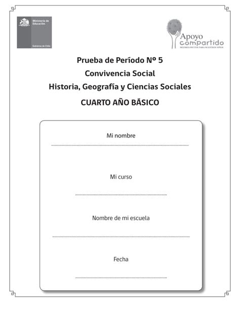 Evaluaci N Historia Y Geografia Ni Os A Os Pdf Descarga Gratuita