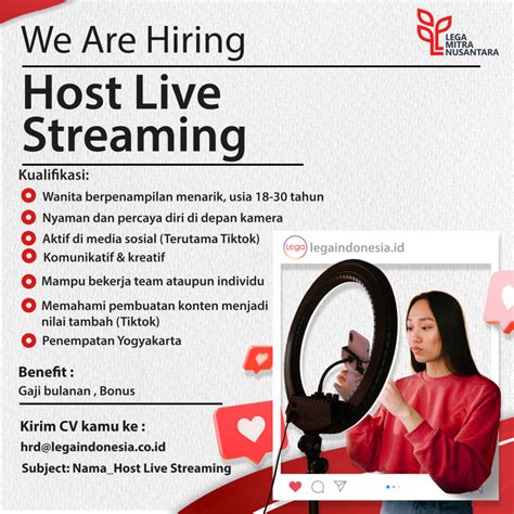 Lowongan Kerja Host Live Streaming Di Lega Mitra Nusantara Lokerjogja Id