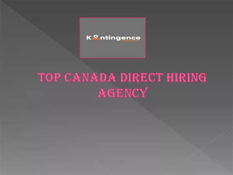 Ppt Top Canada Direct Hiring Agency Powerpoint Presentation Free