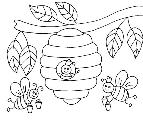 Coloriage Une Abeille télécharger et imprimer gratuit sur