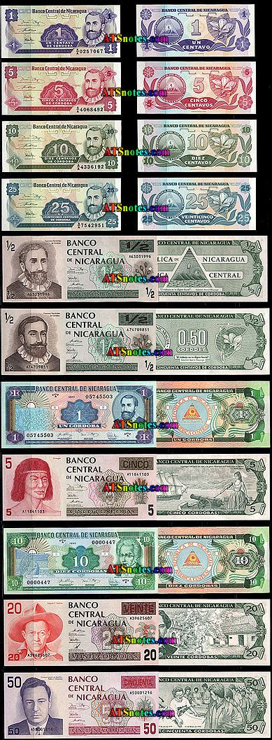 Nicaragua Banknotes Nicaragua Paper Money Catalog And Nicaraguan