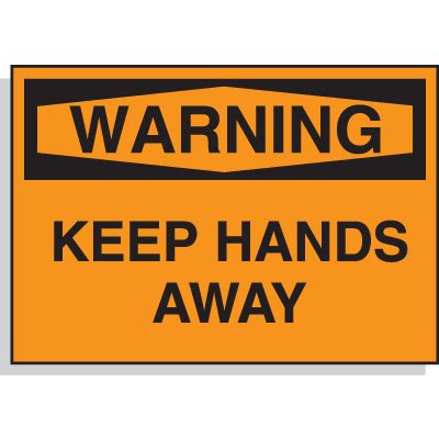 Warning Labels Keep Hands Away Emedco