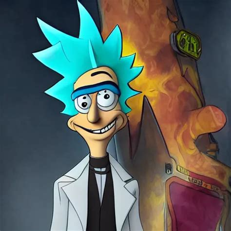 Heinz Doofenshmirtz Meets Rick Sanchez At Comic Con Stable Diffusion