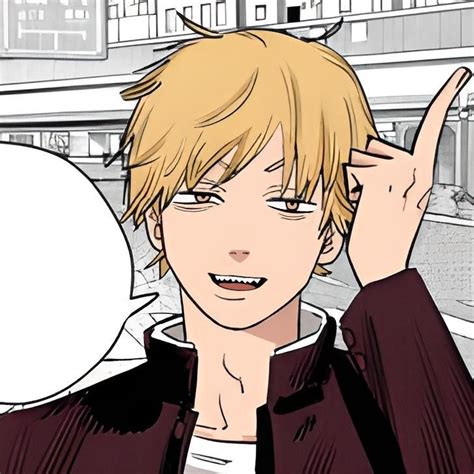 An Anime Character With Blonde Hair Holding His Hand Up