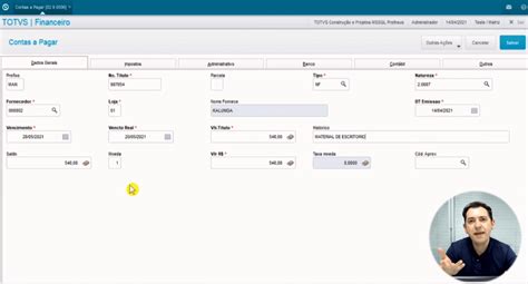 Financeiro Contas A Pagar Curso Gr Tis Totvs Protheus Aula