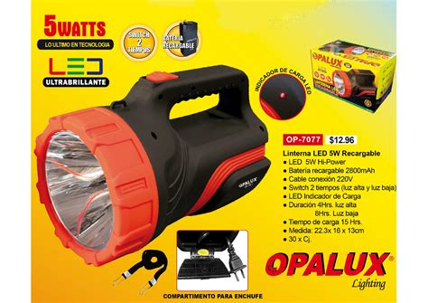 Linterna Recargable Led W Op Opalux Seipol Safety