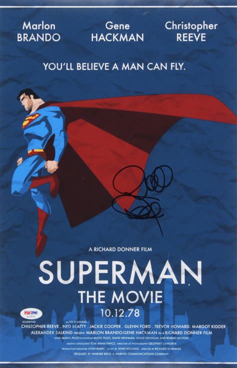 Richard Donner Signed Superman 12x18 Movie Poster Psa Coa Barnebys