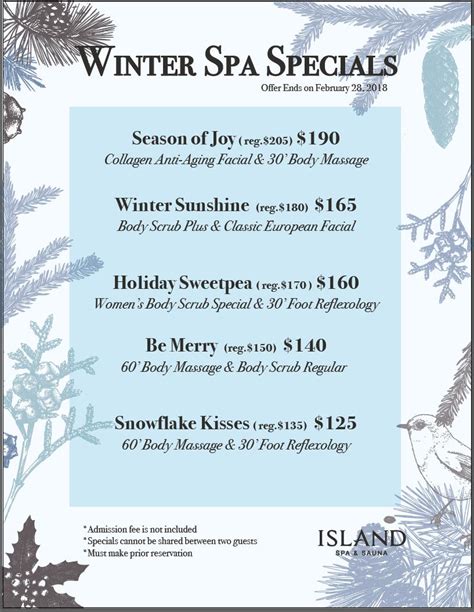 Winter Spa Specials Tickets in Edison, NJ, United States