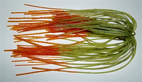 10 Custom Made Silicone Spinnerbait Skirtswatermelonorange Tip