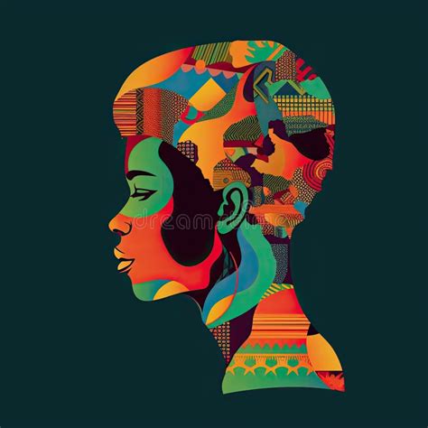 African People Colorful Illustration Africa Day Concept Ai Generated