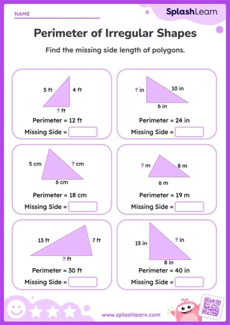 Find The Missing Side Length With The Given Perimeter Printable