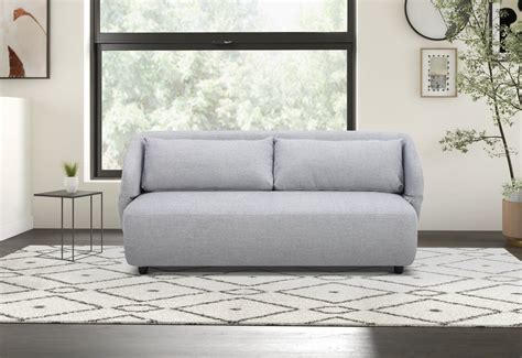 Divani Casa Lerner - Modern Light Grey Fabric Sofa Bed at Futonland