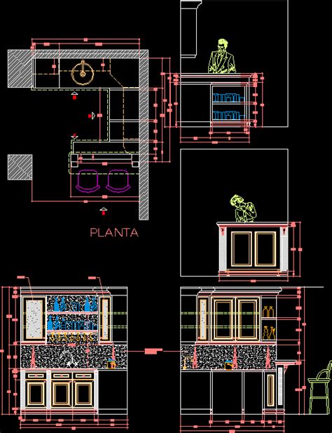 Bar Dwg Block For Autocad • Designs Cad